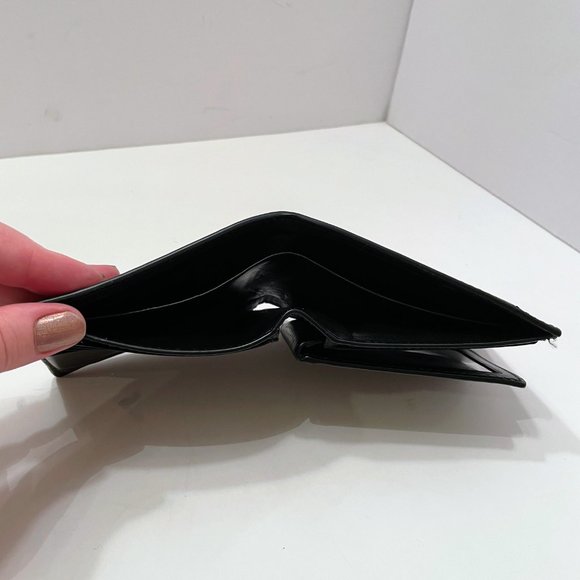 Coach New York Black Perforated Leather Bifold Wallet & Removable Compact Wallet - Picture 13 of 14